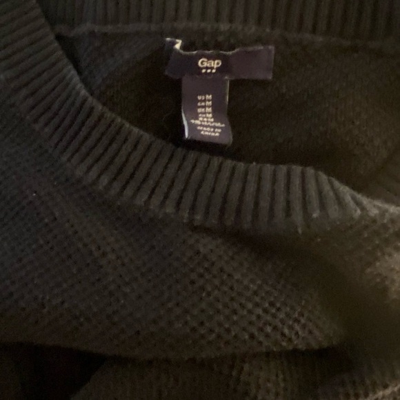 GAP BLACK TEXTURED PULLOVER SWEATER SIZE MEDIUM - Picture 2 of 3